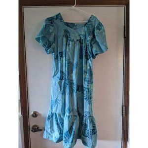 Women's Hawaiian Dress Blue 2XL